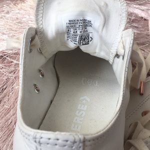 Converse Shoes - Off white leather Converse with rose gold!!! Converse Shoes - Off white leather Converse with rose gold!!!